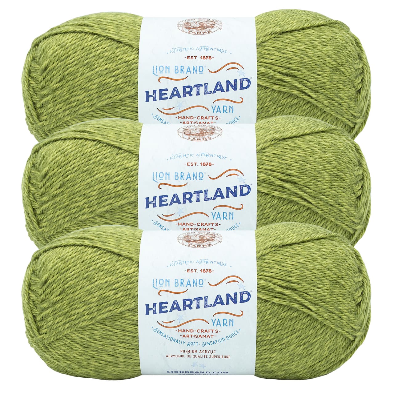 3 Pack Lion Brand® Heartland® Solid Yarn
